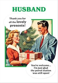 Tap to view Husband Petrol Station Gift Christmas Card