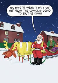 Tap to view That Git From The Council Santa & Co Christmas Card