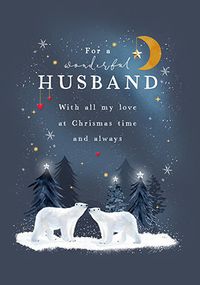 Tap to view Wonderful Husband Polar Bears Christmas Card