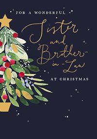 Tap to view Sister And Brother In Law Christmas Tree Card