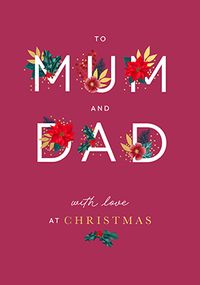 Tap to view Christmas Florals Mum and Dad Card