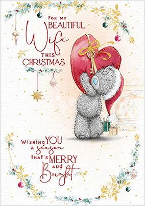 Photo of Me To You Beautiful Wife Christmas Card