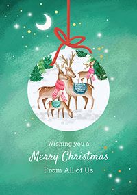 Tap to view Reindeer Bauble All Of Us Christmas Card
