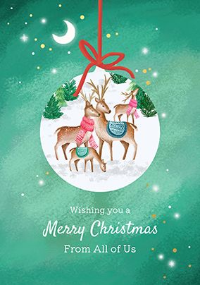Photo of Reindeer Bauble All Of Us Christmas Card