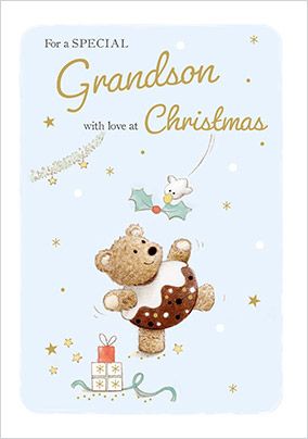 Photo of Barley Bear Special Grandson Christmas Card