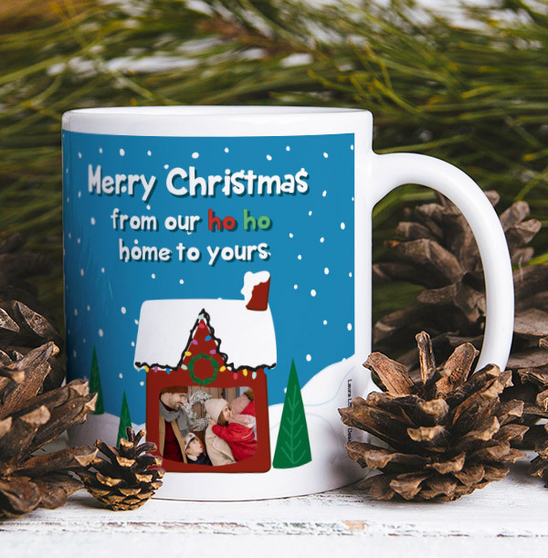 Our Ho Ho Home 2 Photo Christmas Mug