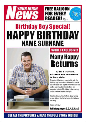 Irish News - Birthday Boy