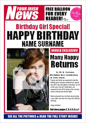 Irish News - Birthday Girl