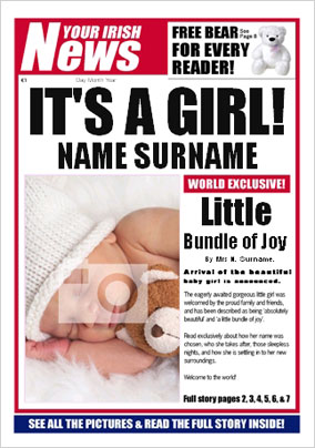Irish News - New Baby Girl