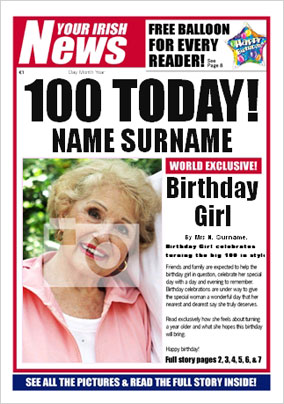 Irish News - Her 100th Birthday