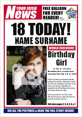 Irish News - Her 18th Birthday