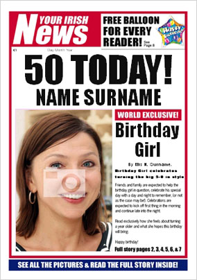 Irish News - Her 50th Birthday