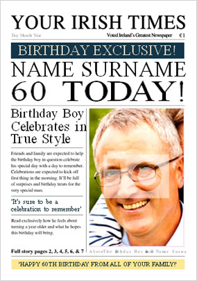 Irish Times - 60th Male