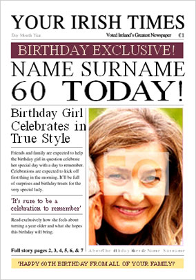 Irish Times - 60th Female