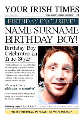 Irish Times - Birthday Boy