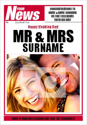 Your News - Mr & Mrs Wedding Card