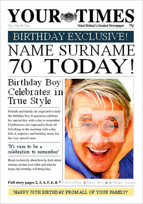 Your Times - His 70th