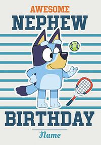 Tap to view Bluey Nephew Tennis Birthday Card