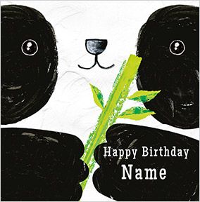 Photo of Panda Square Birthday Card