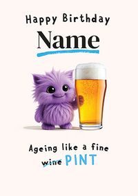 Tap to view Wimzee Fine Pint Birthday Card