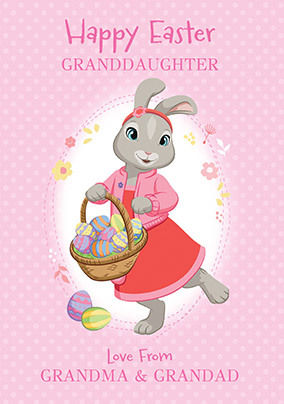To Granddaughter Peter Rabbit Easter Card