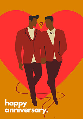 Male Couple Anniversary Card