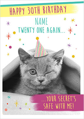 30th Birthday Secret Card