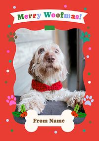 Tap to view Merry Woofmas Dog Photo Card