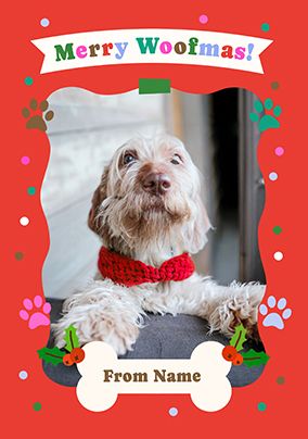 Photo of Merry Woofmas Dog Photo Card