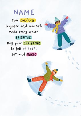 Photo of Snow Angel Christmas Verse Card