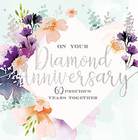 Diamond Anniversary Floral Card