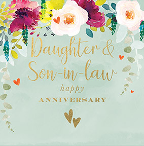 Daughter & Son-In-Law Happy Anniversary Card