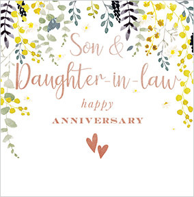 Son & Daughter-In-Law Anniversary Card
