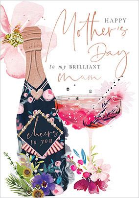 Cheers to You Mum Mother's Day Card