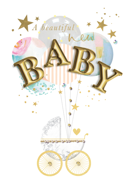 Balloons New Baby Card