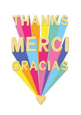 Thank You - Merci - Gracias Card