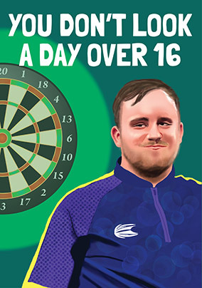 The London Studio Darts 16 Birthday Card