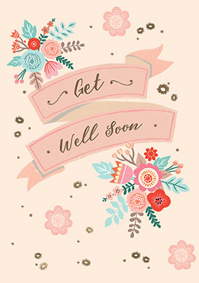 Get Well Soon Floral Card