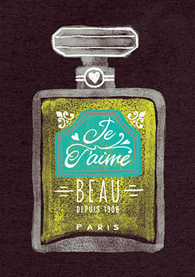 Perfume Bottle Birthday Card