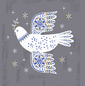 Contemporary Dove Christmas Card