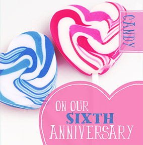 Wedding Anniversary Card - Candy 6