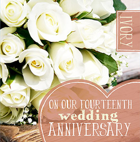 Wedding Anniversary Card - Ivory 14