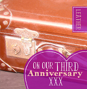 Wedding Anniversary Card - Leather 3