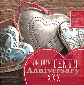 Wedding Anniversary Card - Tin 10