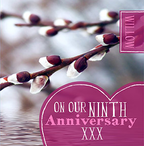 Wedding Anniversary Card - Willow 9