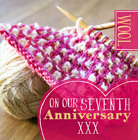 Wedding Anniversary Card - Wool 7