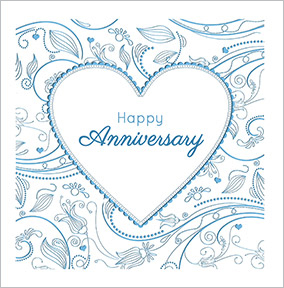 Wedding Anniversary Card - Imprint Pattern