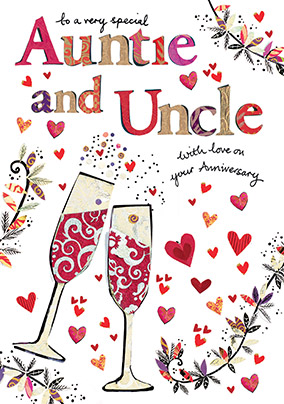 Auntie and Uncle Anniversary Card
