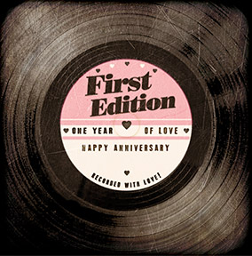 First Record Edition Anniversary Card