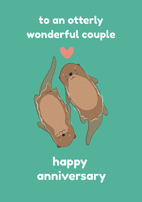 Otterly Wonderful Couple Anniversary Card